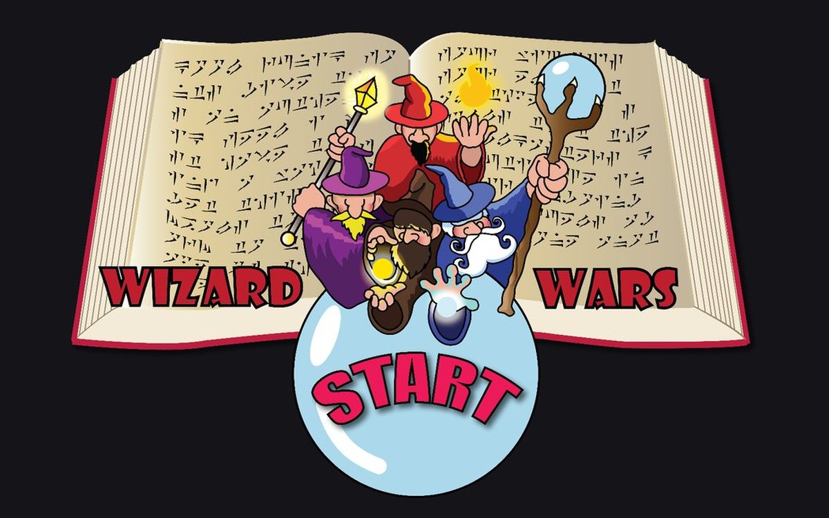 The Wizard Wars title screen.